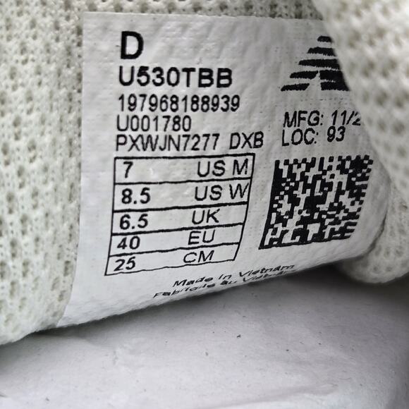 NEW New Balance 530 Womens Size 8.5 D Running Shoes U530TBB Gray Mineral Green - Picture 10 of 12